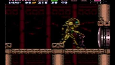 Super Metroid 100% Walkthrough Part 26 - Mini Boss Battle Golden Torizo