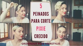 5 peinados para corte PIXIE crecido (GROWNOUT PIXIE HAIRSTYLES)