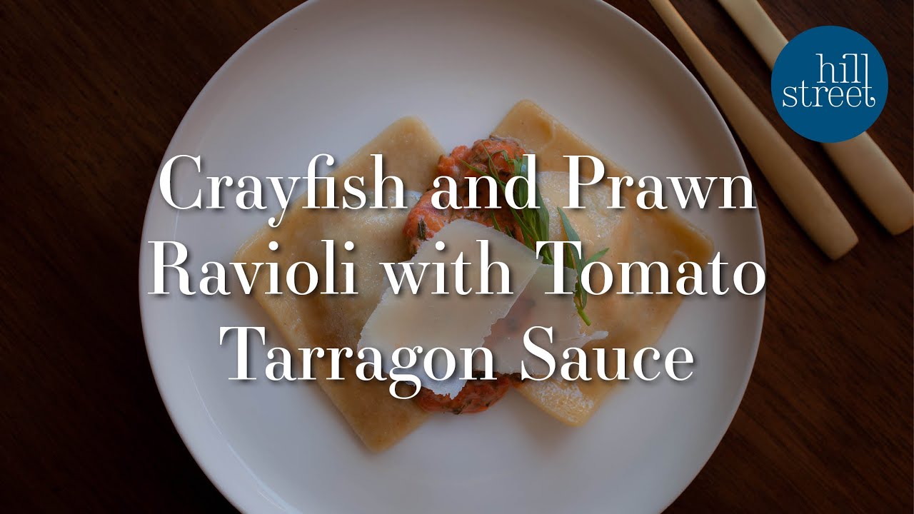 Crayfish and Prawn Ravioli with Tomato Tarragon Sauce YouTube