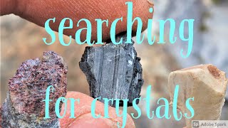 Searching For Quartz Crystals, Garnets and Tourmaline in pegmatites!!