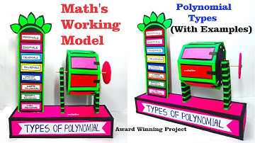 maths working model on polynomials types - tlm - simple and easy steps | craftpiller