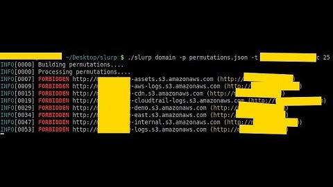 Slurp - S3 Bucket Enumerator Tool