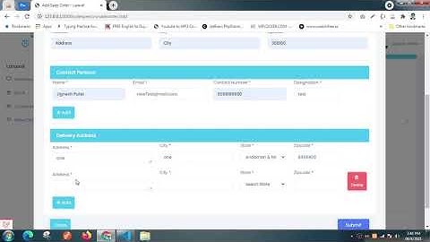 Add new customer using ajax, add new element in drop down,  on select customer fill GST, Address