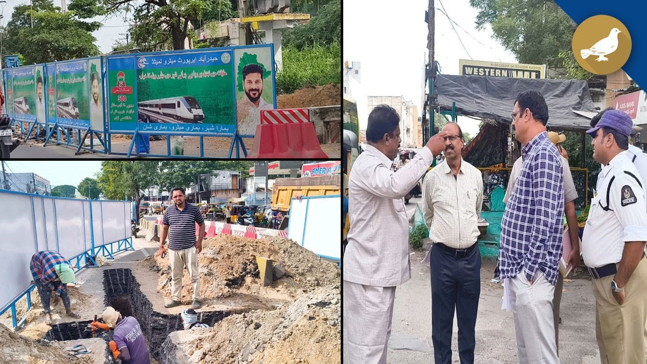 Hyderabad Metro: Pillar marking and commencement of construction work at Falaknuma