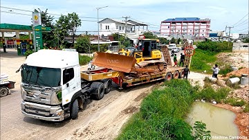 Incredible NEW Combines Experience Operating Of Project Filling Land Dozer Push & Truck Unloading