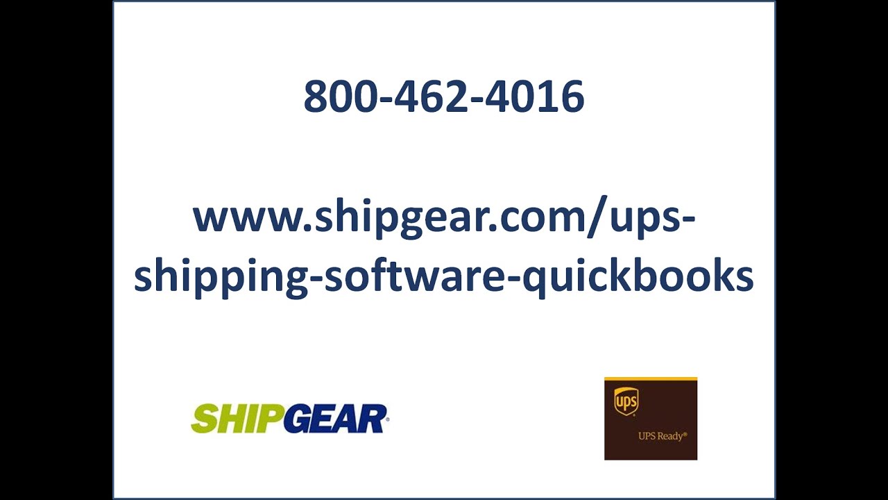 UPS Shipping Software for QuickBooks YouTube