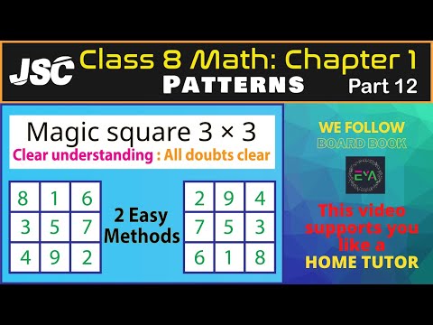 Magic square 3 × 3 | 3 by 3 magic square | JSC math | Class 8 Math Chapter 1 (Part 12)