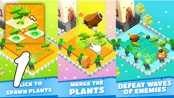 Merge Plants Defense 3D Gameplay Walkthrough #1 (Android, IOS)
