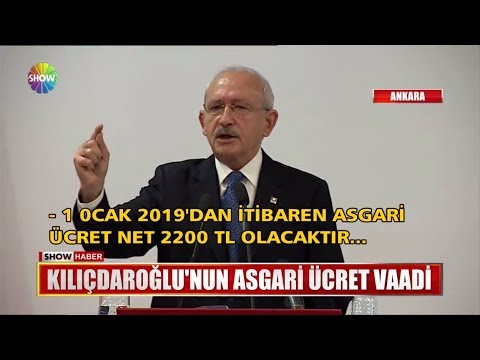 Kılıçdaroğlu'nun Asgari ücret Vaadi