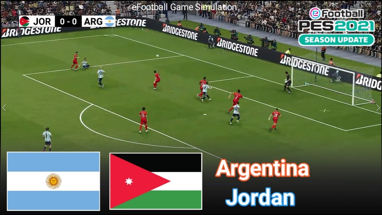 🔴Argentina vs Jordan l eFootball PES21 Game Video Simulation l World Cup 2026