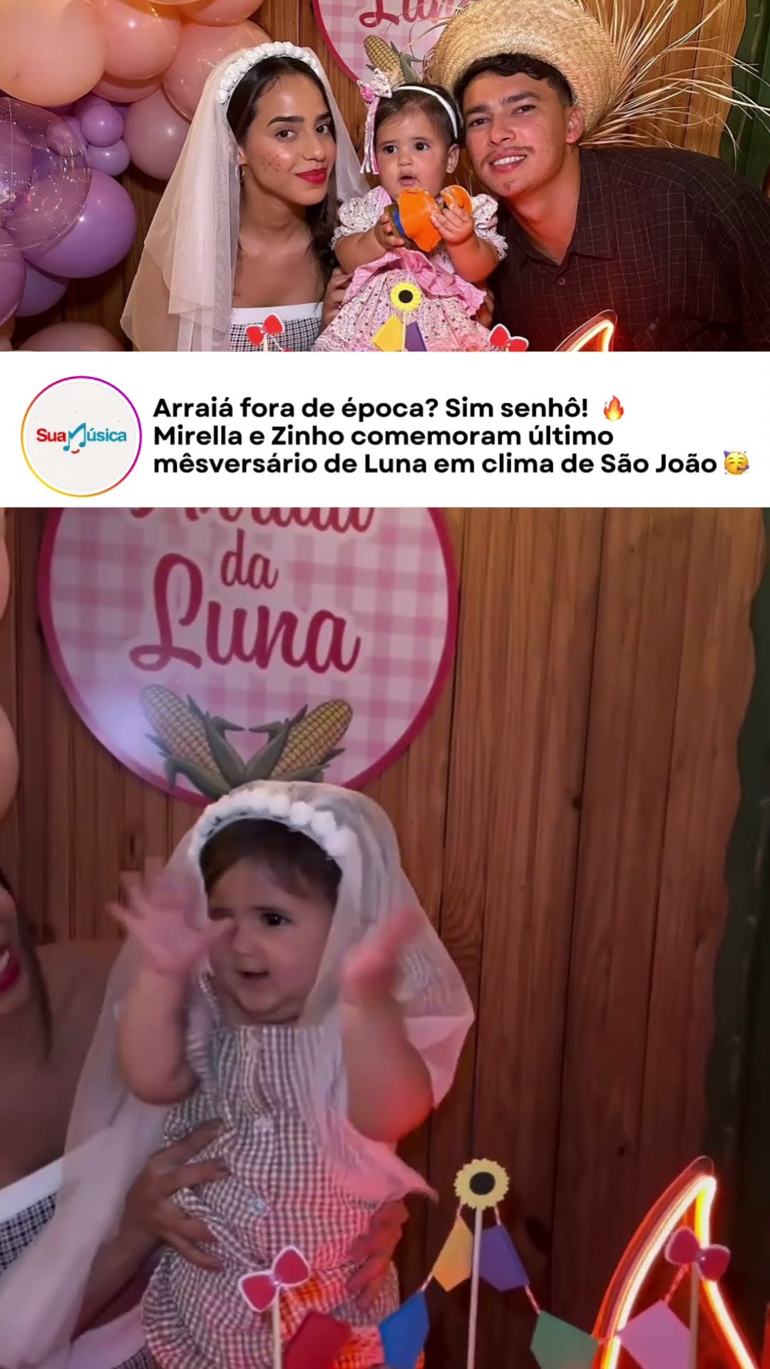 Êta arretado de bom! Falta muito pro São João? ?  #mirellasantos #gabrielfarias #mesversário #sãojo