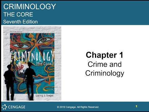 Chapter 01 Lecture on Crime and Criminology