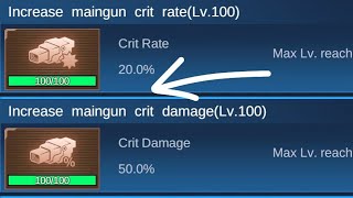 Most Important Tech Set Up Test: Crit Rate & Damage, Base Weapon: Last: Attack Rate-  Wing Fighter