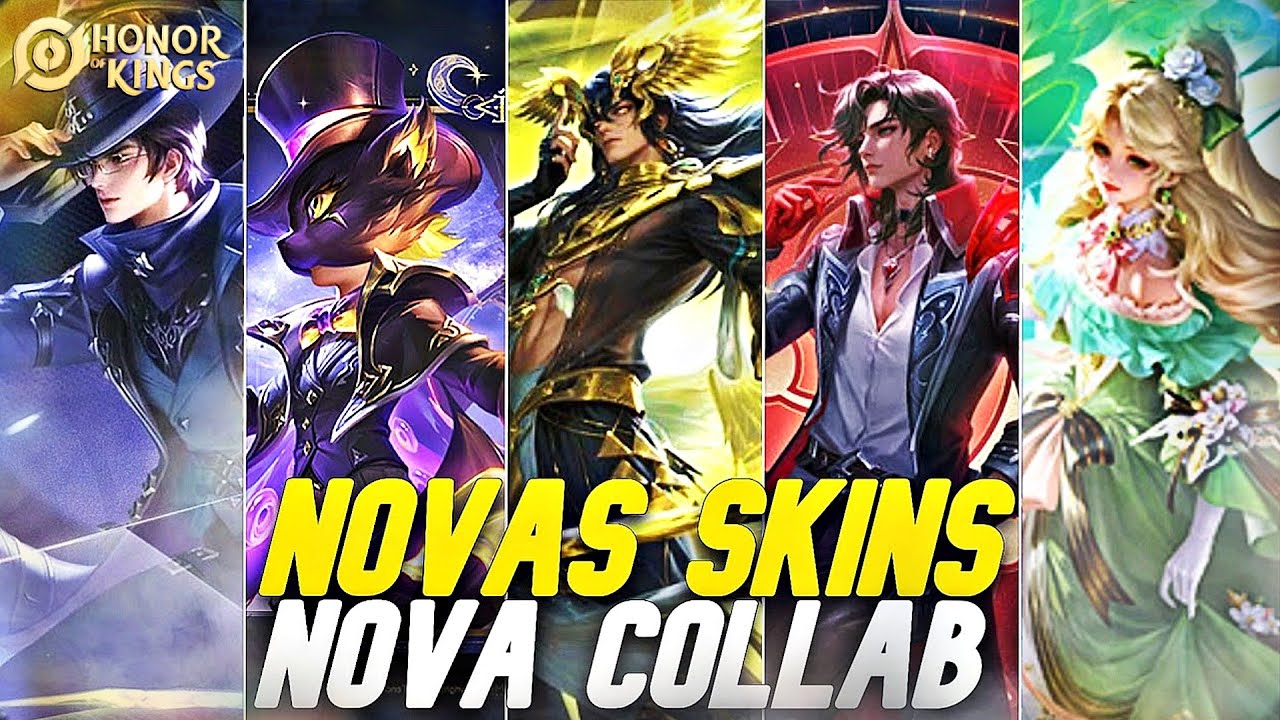 NOVAS SKINS: AUGRAN, SHI, YIXING, GUIGUZI E YANGO! NOVA COLLAB LORD OF THE MYSTERY | HONOR OF KINGS