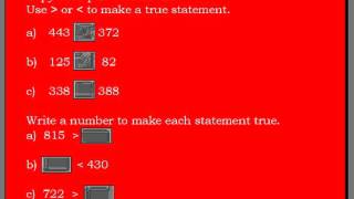 Grade 3.1.10 Math Comparing and Ordering Numbers 2