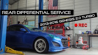 Hyundai Genesis coupe 2.0 turbo rear diff service gear oil change how to DIY quick and easy by Speedokote refinish network 570 views 2 months ago 8 minutes, 41 seconds