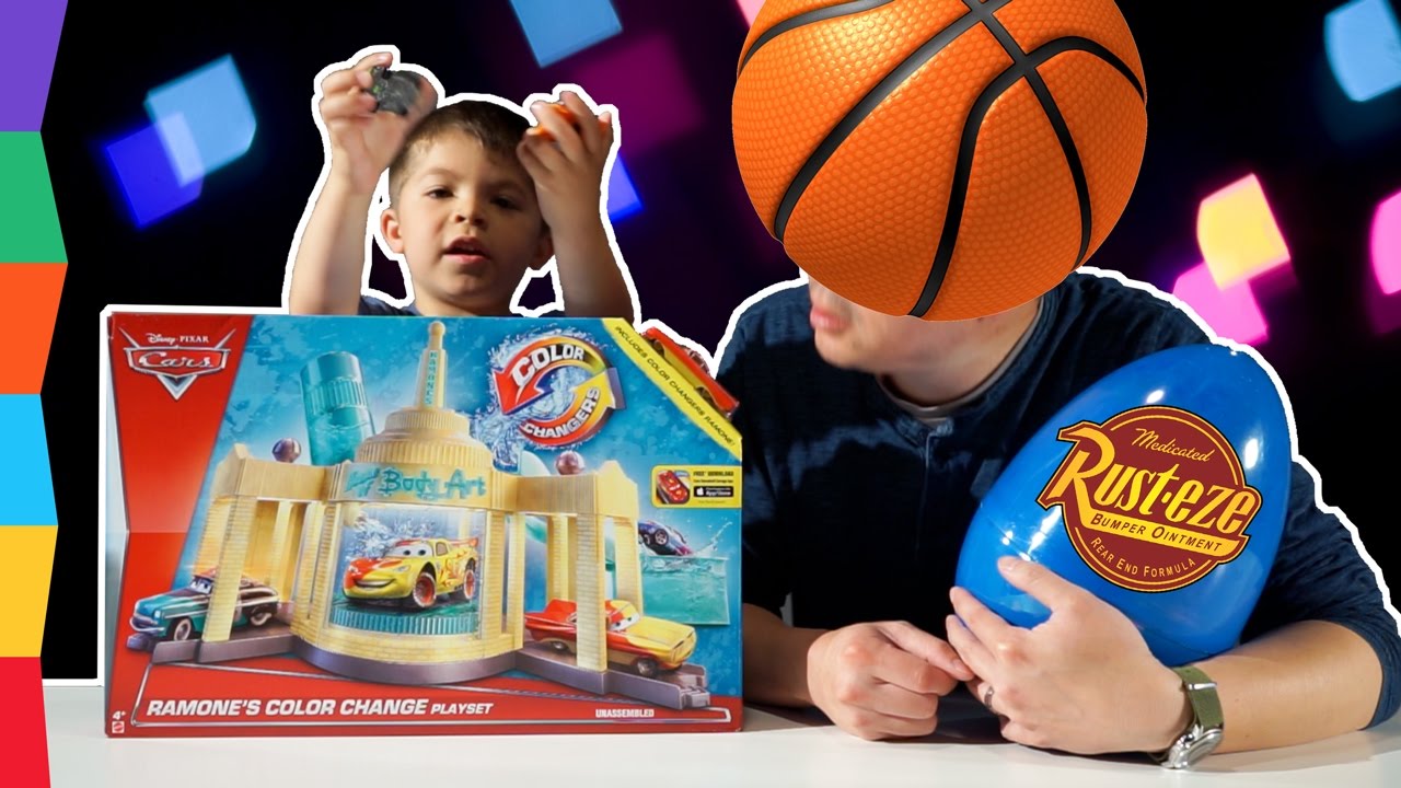 Disney Cars 3 Color Changers and Ramone’s House of Body Art Playset + Summer + Basketball Dribbling