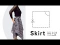 スカート作り方・縫い方・簡単ソーイング・Flared skirt・square series