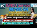 IGNOU MPSE-4 Solved Assignment English Medium 2025-26 For July 2025 and January 2026 Session