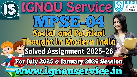 IGNOU MPSE-4 Solved Assignment English Medium 2025-26 For July 2025 and January 2026 Session