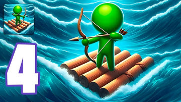 Ocean War: Raft Survival 3D Gameplay Walkthrough Part 4 - Tutorial Navy War Commander (Android,iOS)