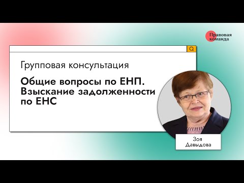 Общие вопросы по ЕНП. Взыскание задолженности по ЕНС