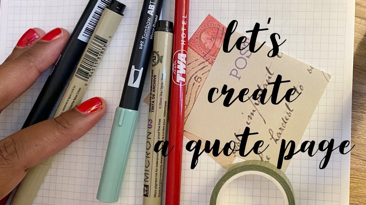 Let’s create a quote page | Journal with Me