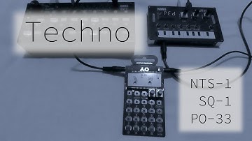 2021-10-24 techno track: KORG NTS-1/SQ-1 and Pocket Operator PO-33