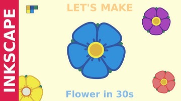 Inkscape Tutorial: How to draw a Flower in 30s