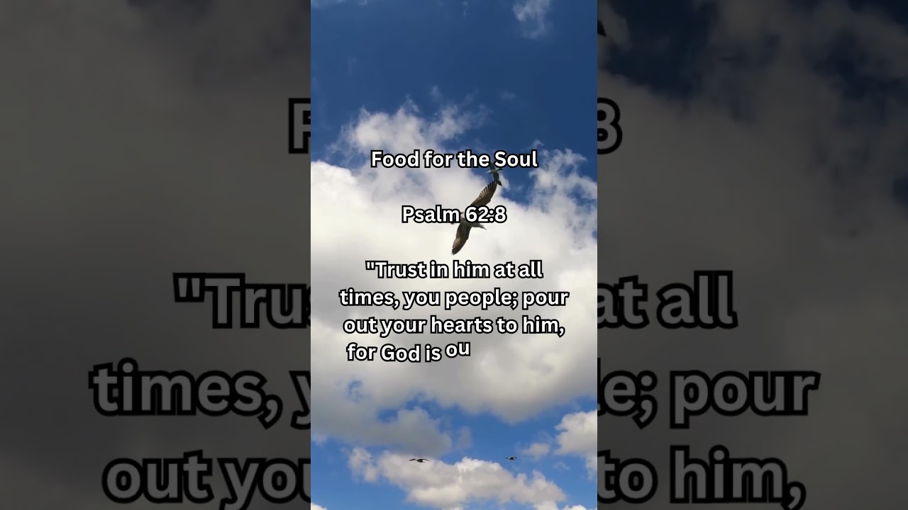 Trust in God at All Times: Pour Out Your Heart, He is Our Refuge - Psalm 62:8