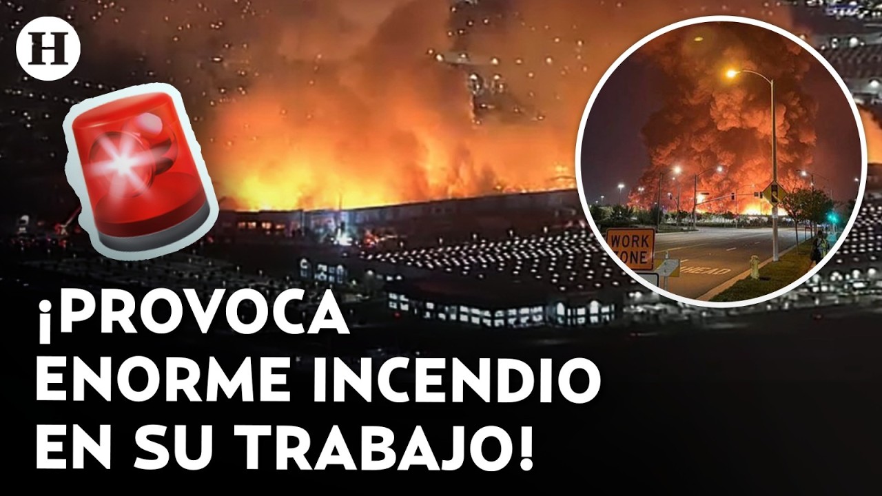 ¡Se volvió loco! Empleado provoca desastroso incendio que arrasó con toda una bodega en California