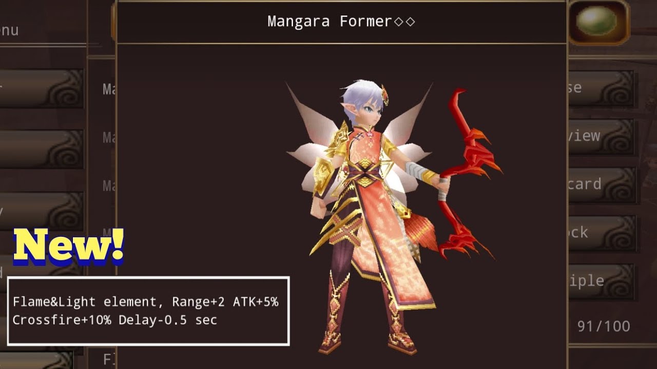 Iruna Online Crafting Mangara Former! New Bow for Sniper (30 Sets
