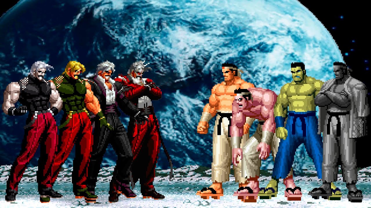 [KOF Mugen] Rugal Bernstein Team vs Goro Daimon Team - YouTube