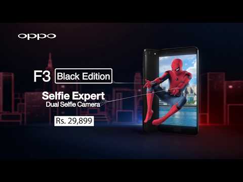 Welcome #OPPOxSpiderMan with #OPPOF3 Black.