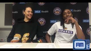 Nneka Ogwumike and Liz Cambage postgame after Los Angeles Sparks' 97-89 win v. Dallas Wings | July 1