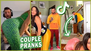 Don&#39;t look at her a** challenge !!! 😜 Tiktok couple pranks