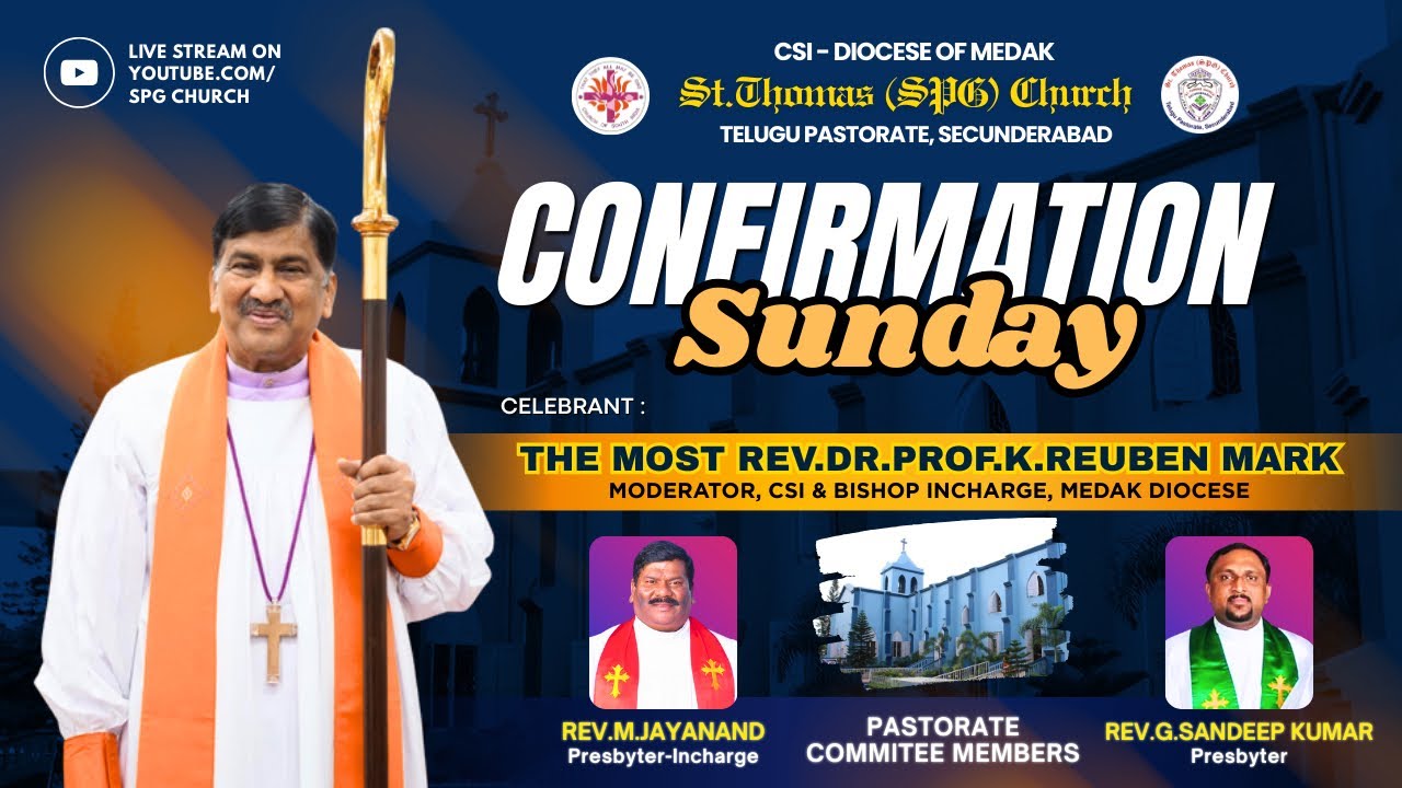 LIVE 🔴 11-01-2026 CONFIRMATION SUNDAY | St.Thomas (SPG) Church Telugu Pastorate, Secunderabad