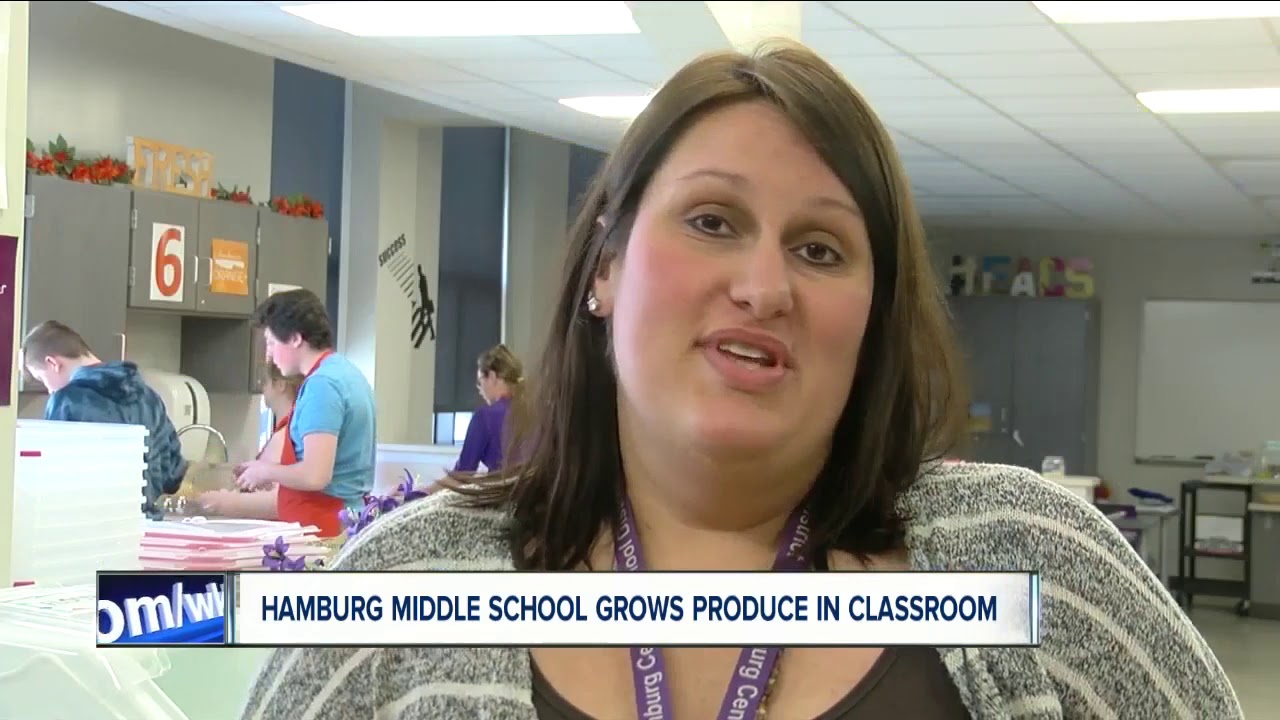 Hamburg Middle School brings grow rack into its culinary classroom