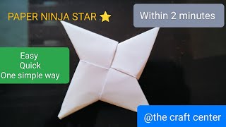 Paper Ninja Star tutorial - quick and easy . #craft #shorts #youtubeshorts #youtube #papercraft