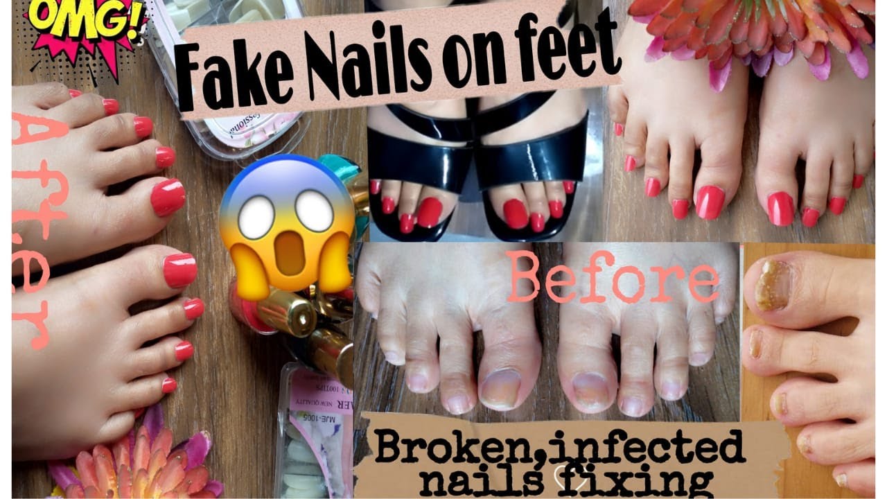 how to Apply Fake Nails on Feet Artificial nails Application