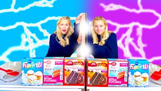 TWIN TELEPATHY CAKE CHALLENGE | WHO CAN MAKE THE BEST CAKE?