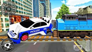 Police Car Lancer Evo and Trains New Driving Simulator - Best Android Gameplay screenshot 3