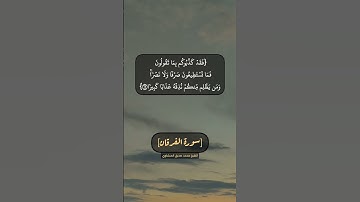 سورة الفرقان الآية ١٨ و ١٩ بصوت الشيخ محمد صديق المنشاوي
