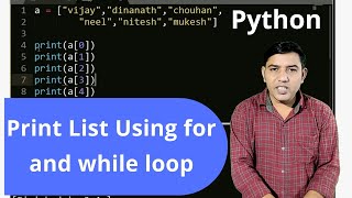 8 Print List using Loops in Python 2020 | Python tutorial for beginners