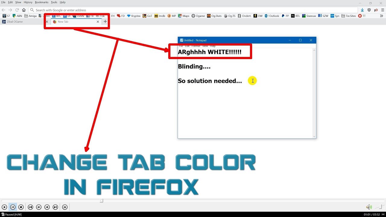 change firefox background color