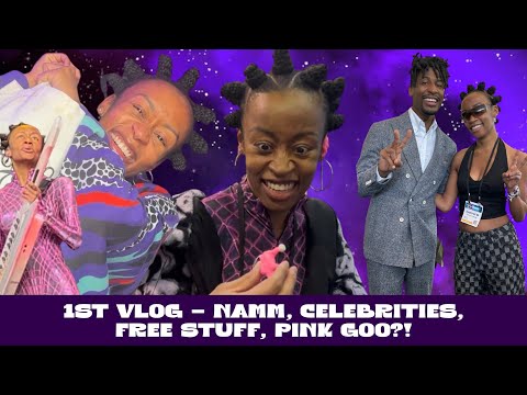 1st Vlog: Nailed my first NAMM show, met celebrities, got free stuff, and PINK GOO?!