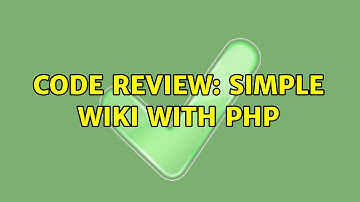 Code Review: Simple wiki with PHP