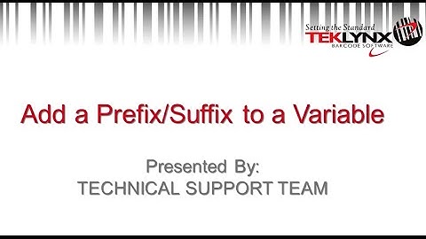 TekTip: How to Add a Prefix or Suffix to a Variable