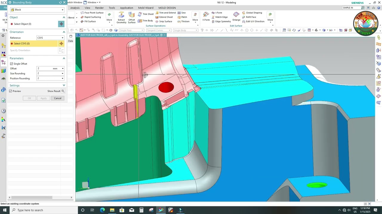 HOW TO MAKE ELECTRODE 04II FOR ELECTRODE DESIGN II BASIC_NX-12_  II FOR BEGGINERS II THE DAILY DOSE