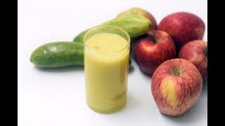 Juicy cucumber and fiber rich apple is a very delicious juice that
helps to detoxify the body keep your skin glowing all day . for more
healthy juices an...